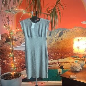 Chic Gray Midi Dress